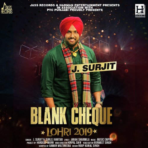 download J. Surjit, Gurlej Akhtar  Blank Cheque mp3 Single Tracks song 