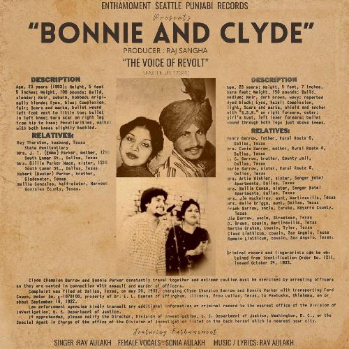 download Rav Aulakh  Bonnie And Clyde mp3 Single Tracks song 