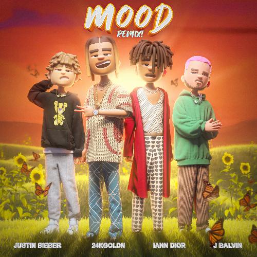 download 24kgoldn, Justin Bieber, J Balvin, Iann Dior, 24kGoldn, Justin Bieber, J Balvin & iann dior  Mood mp3 Single Tracks song 