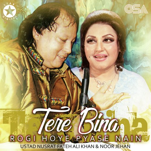 download Noor Jehan, Ustad Nusrat Fateh Ali Khan  Tere Bina Rogi Hoye Pyase Nain mp3 Single Tracks song 