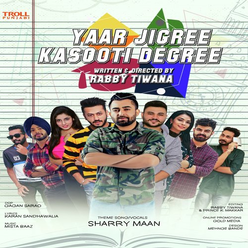 download Sharry Mann  Yaar Jigree Kasooti Degree mp3 Single Tracks song 